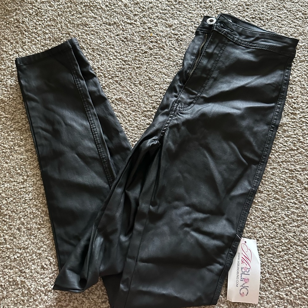 Pleather Skinny Jeans